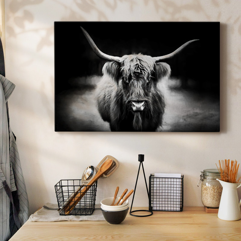 Photography Study Highland Cattle-Gallery Wrapped Canvas