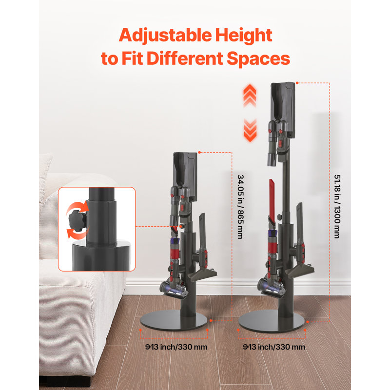 Vacuum Stand for Dyson Multi-Models Stable Storage Bracket Holder with 3 Clips