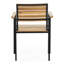 Chaise pour l'extérieur - et noir, bois, meubles de patio de cour arrière élégants et élégants Modern Chic