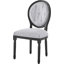 Chaise d'appoint capitonnée à dossier King Louis en noir / gris clair-174755050-174755048