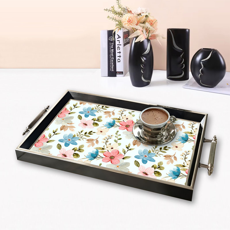 Élégant plateau en verre de 19,7 po x 11,4 po x 1,4 po | Fabrication 100% verre durable | Facile à nettoyer avec un chiffon humide | Idéal pour le service, la présentation décorative et l'organisation | Ajout élégant à la décoration intérieure