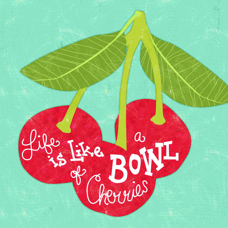«Bowl of Cherries», impression sur toile tendue, L 12 po x H 12 po