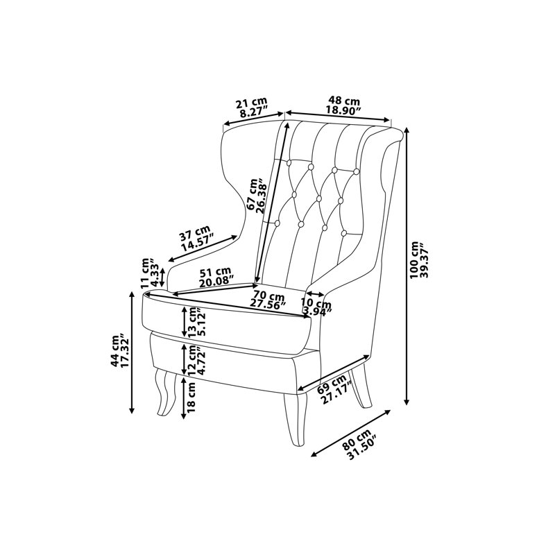 Manuel Upholstered Wingback Chair