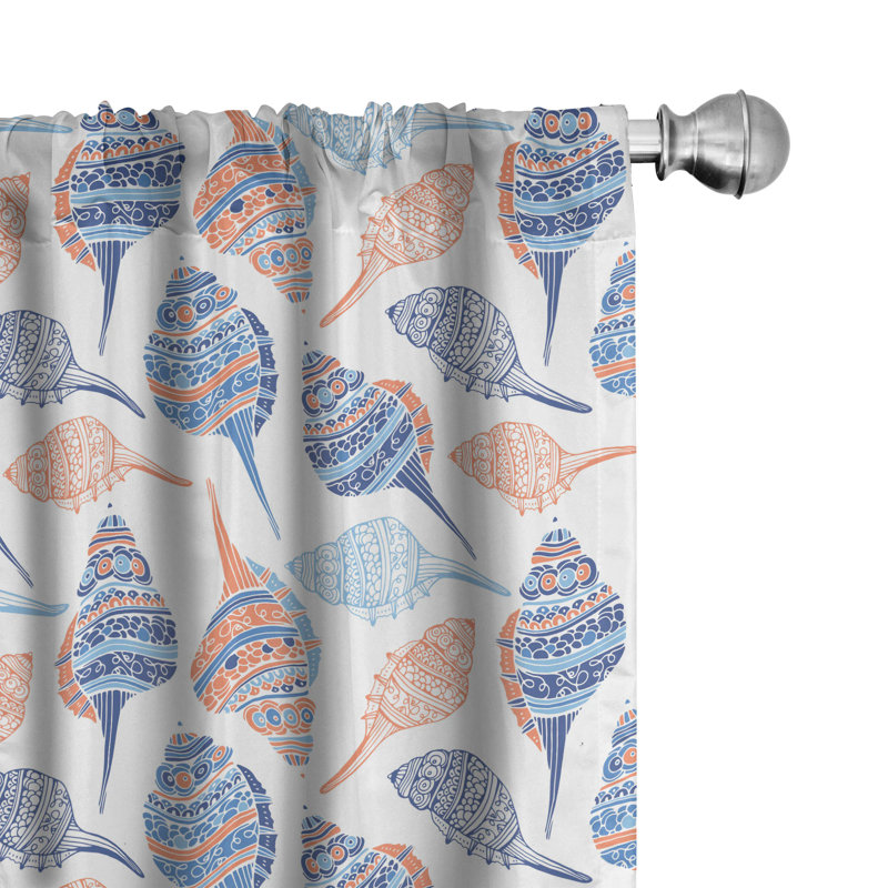 Ocean Semi-Sheer Rod Pocket Sliding Panel, 28" x 84"