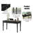 Black Rectangular Solid Wood with 2 drawers desk-867987672