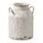 White Distressed Metal Double-Handled Tabletop Vase