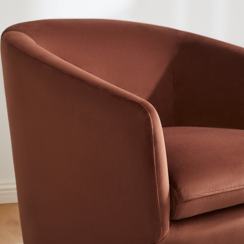 Chaise pivotante Elexi, Velours bourgogne
