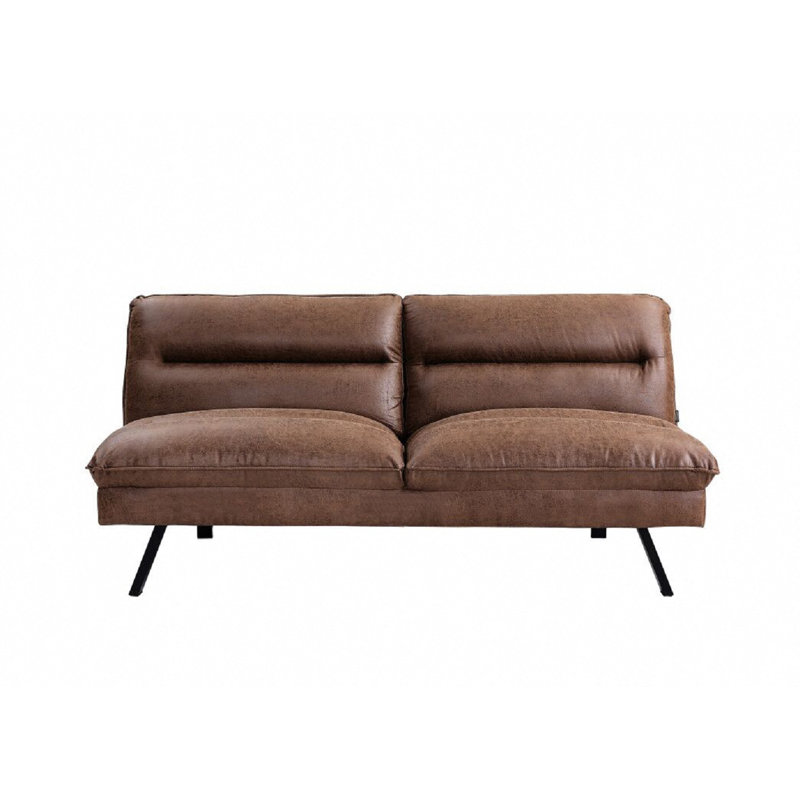 Steyning 3 Seater Faux Leather Sleeper, Brown