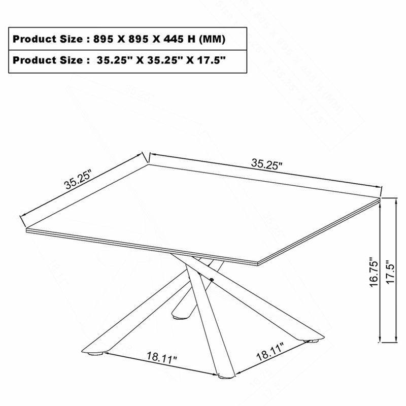 White 2-piece Coffee Table Set