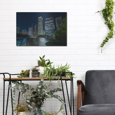 Luxe Metal Art 'Chicago Millennium Bridge' by Epic Portfolio Metal Wall Art, 16" x 12"