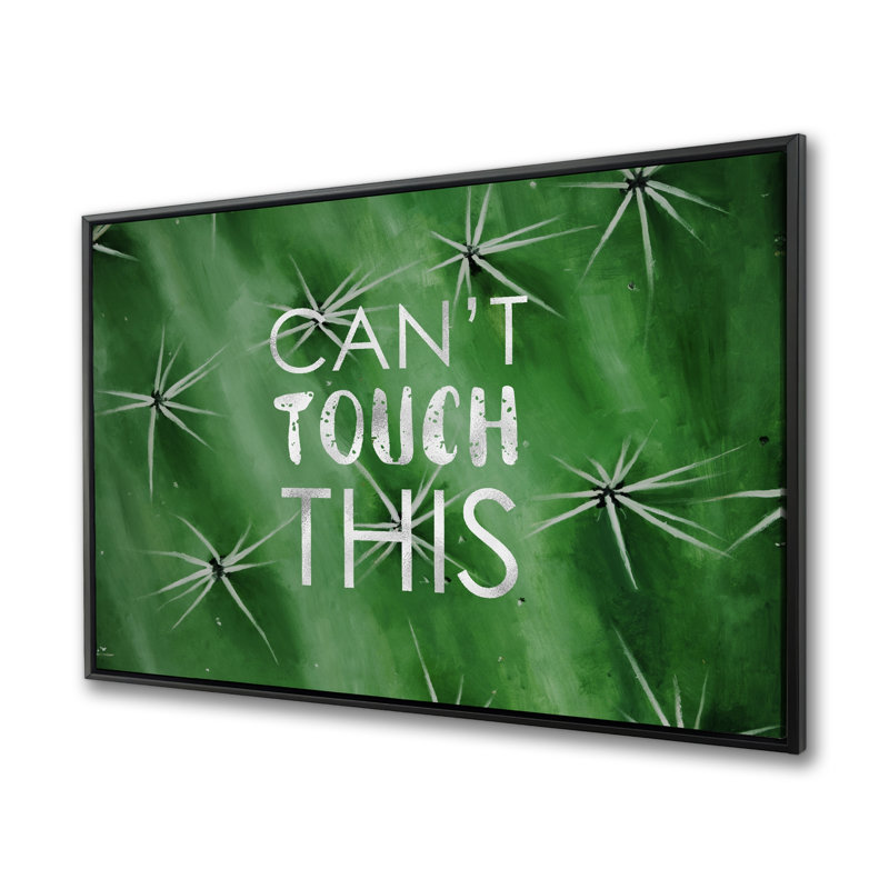 Can't touch this - Silver Botanical Framed Canvas - Home Decor