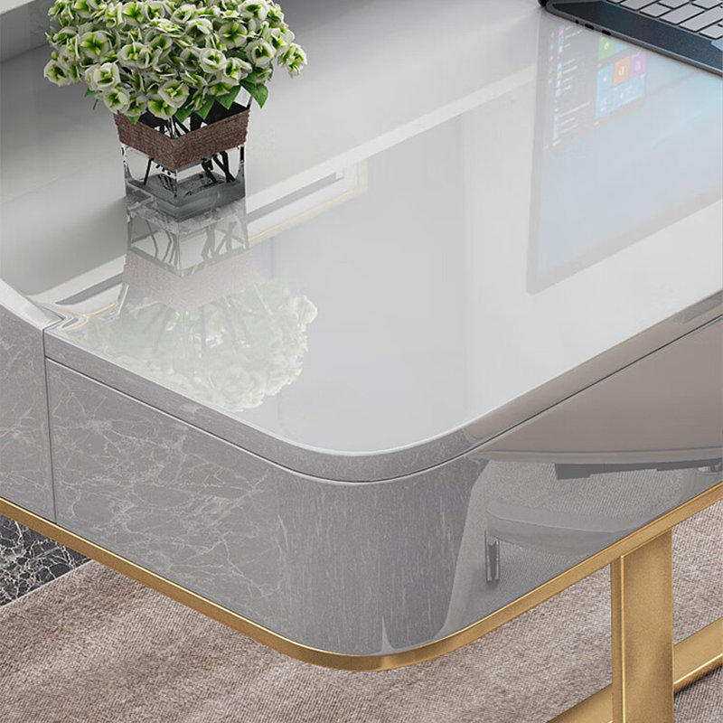 Petit bureau léger et luxueux, H 34,65 po x l 62,99 po x P 23,62 po