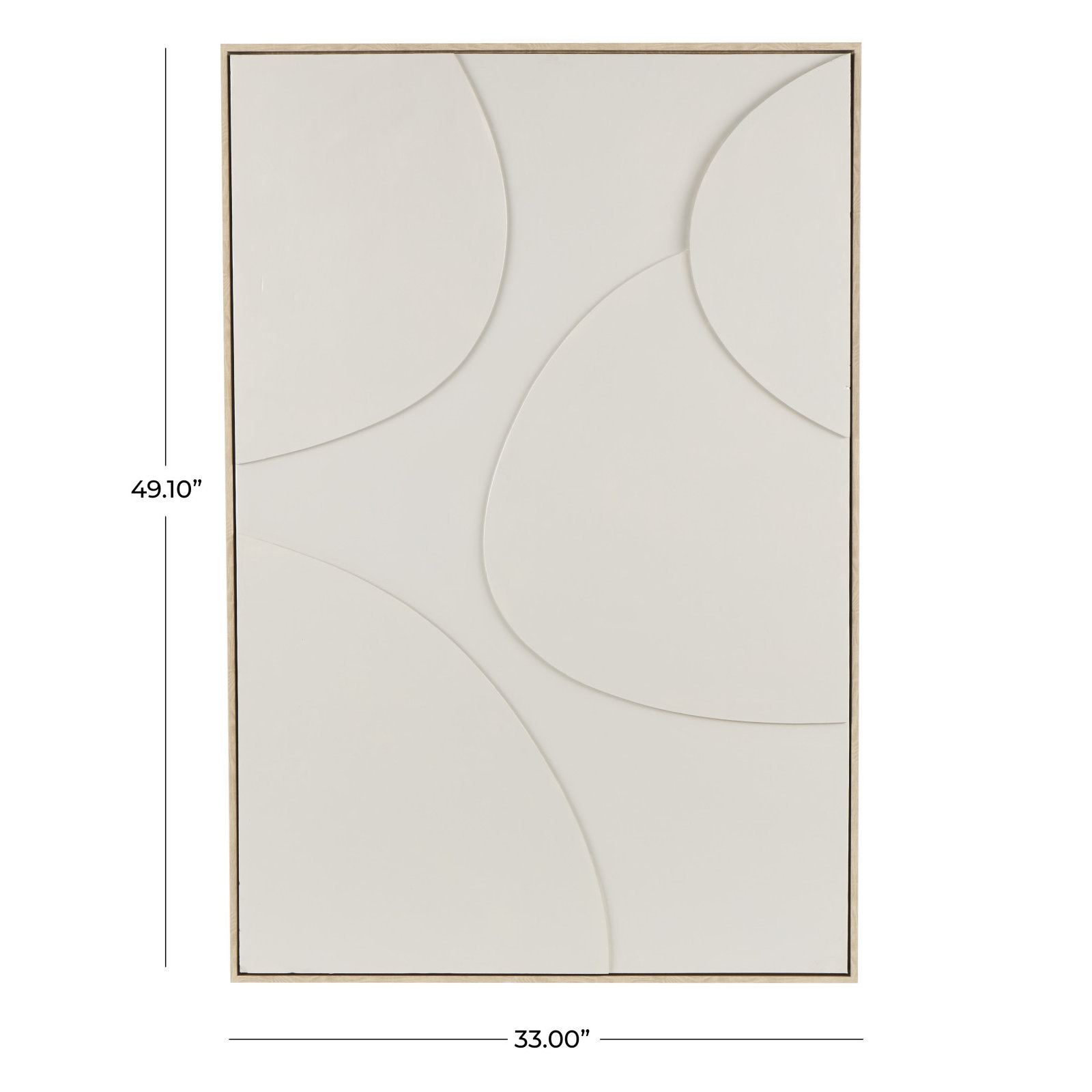 Adah Framed On Wood Minimalistic, Beige