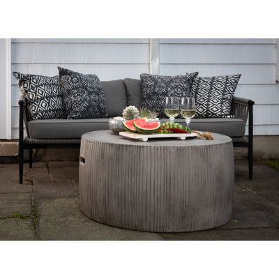 Lionel Round Concrete Outdoor Coffee Table