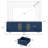 70.9" Modern Blue TV Stand with Storage, Arched Glass Doors & Drawers, Multi-Use Sideboard Buffet Cabinet-1654122071