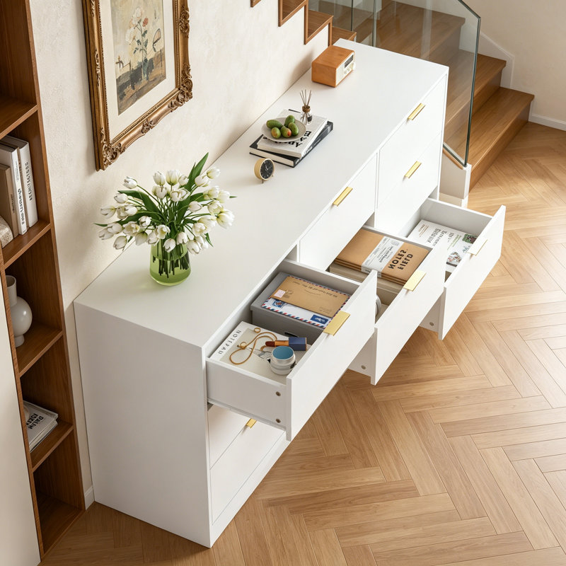 Commode 9 tiroirs, White