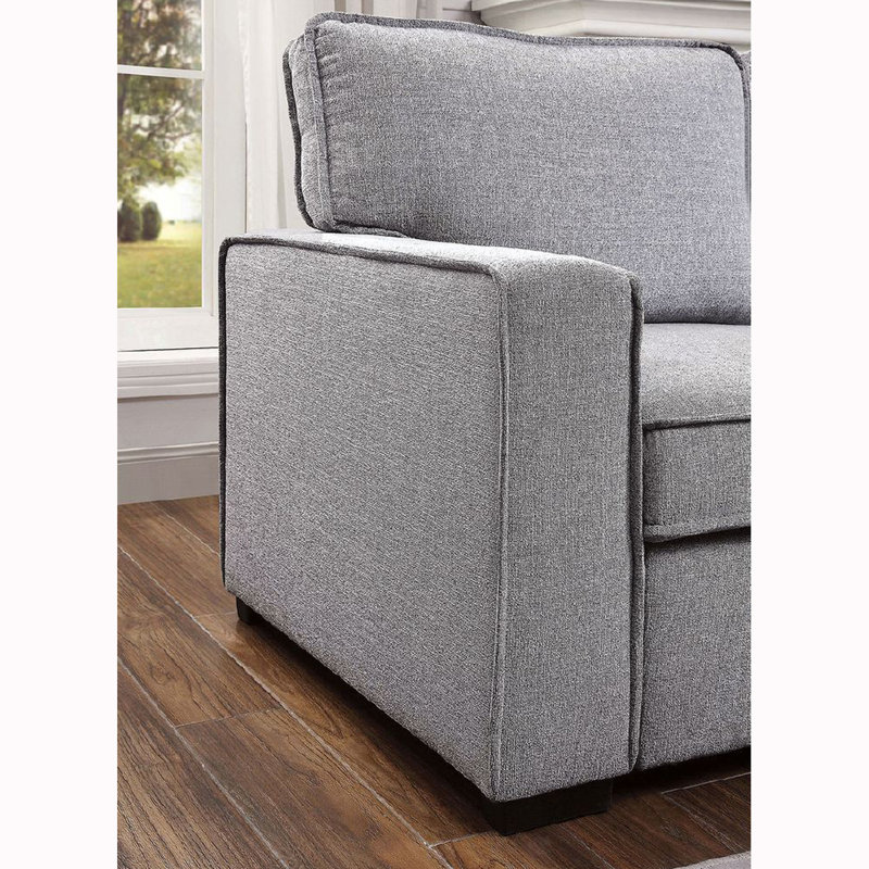 Upholstered L-Shaped Sectional Reversible