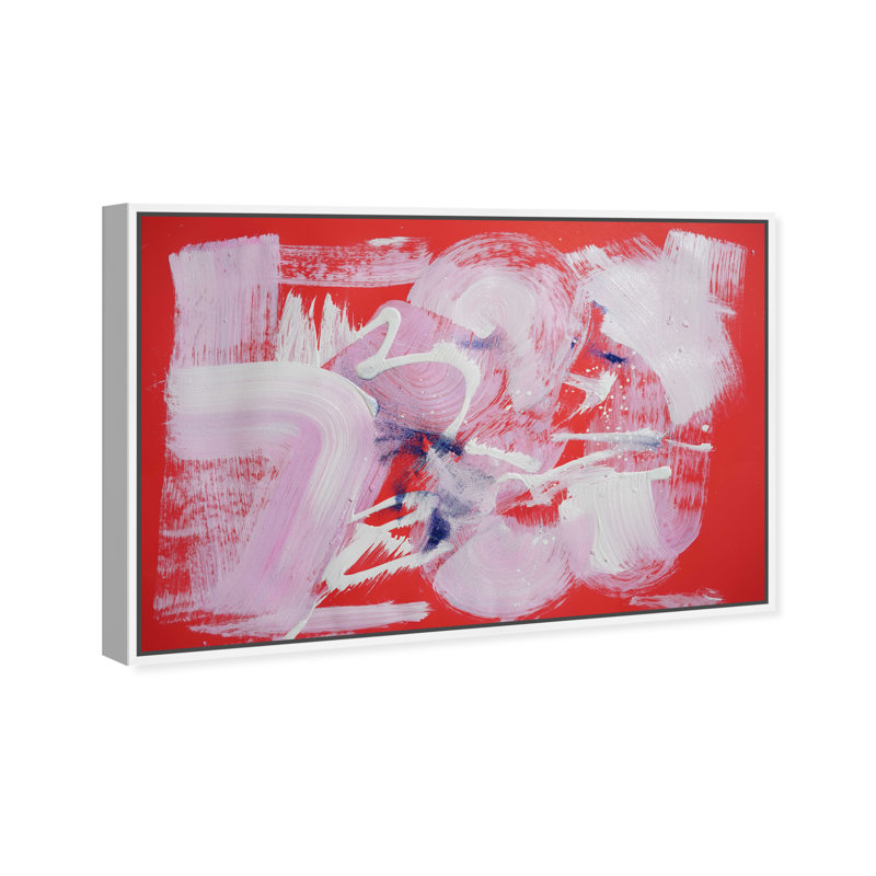 Passion Fruit Berry Blend Canvas Abstract Print by Oliver Gal, 11"H x 16"W, White Frame