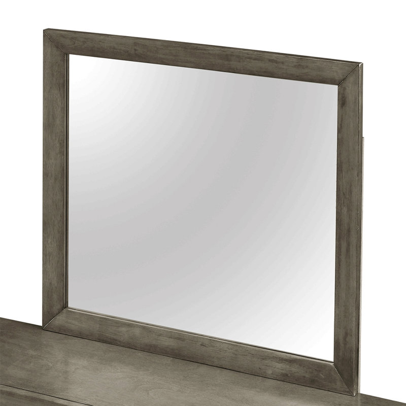 Contemporary Wall Mirror, Gray