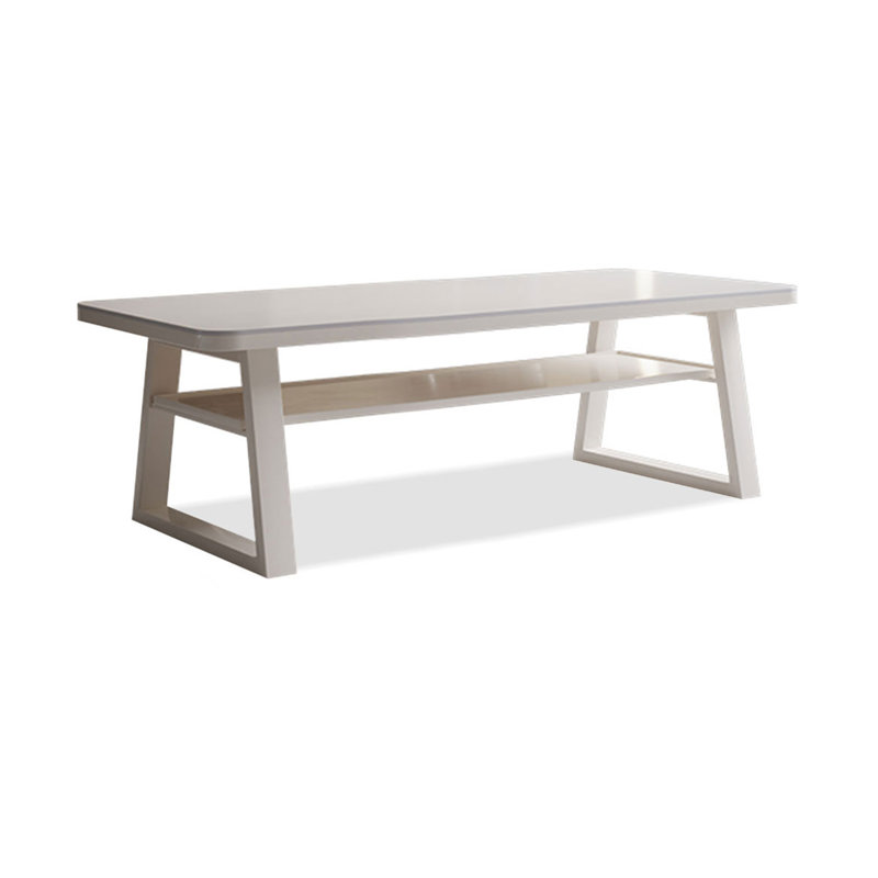 White Rectangular Solid Wood desks, 29.53" H x 70.87" W x 31.5" D