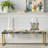 Floral Upholstered Gold Bench-130008451