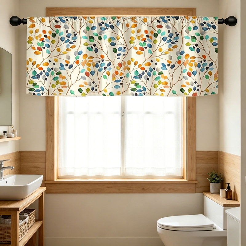 Panneaux de rideau de cuisine à motifs courts Kohnieu, A