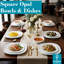Argon Tableware Square Opal Glass Buffet Dinner Plates - 22.5cm - Pack of 6