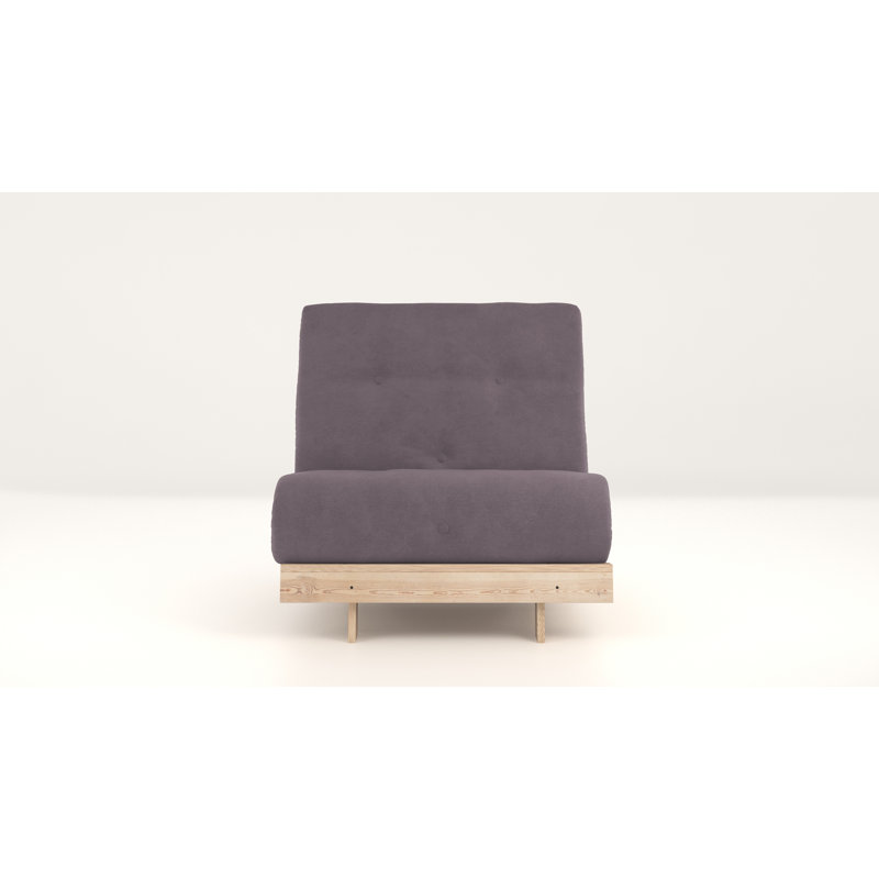 Chenango 75cm Upholstered Futon Chair, Lilac