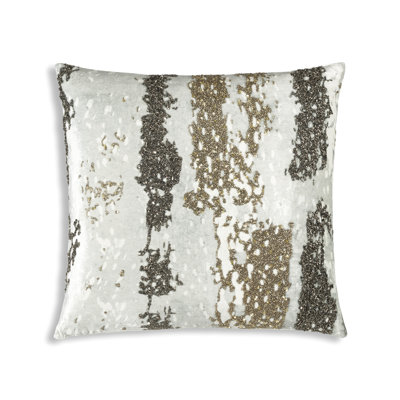 Liam Sequined and Embroidered Velvet Throw Pillow