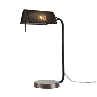 Alera 36-in Adjustable Magnifying Black Clip Desk Lamp with Metal