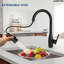 Robinet de cuisine à double fonction et poignée simple-126450214