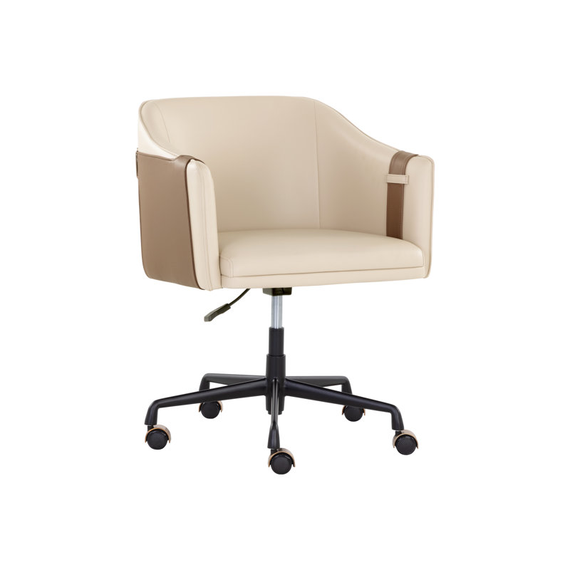 Swivel Office Chair, Tan/Taupe