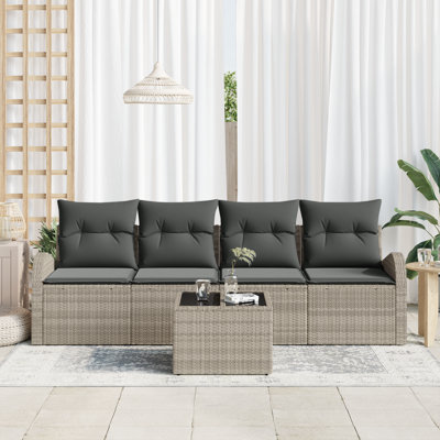 124cm Wide Patio Sofa with Cushions