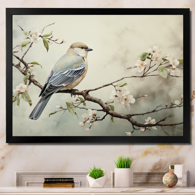 Oiseau majestueux, oiseau, art mural, H 30 po x l 40 po x P 1,5 po, Cadre photo noir