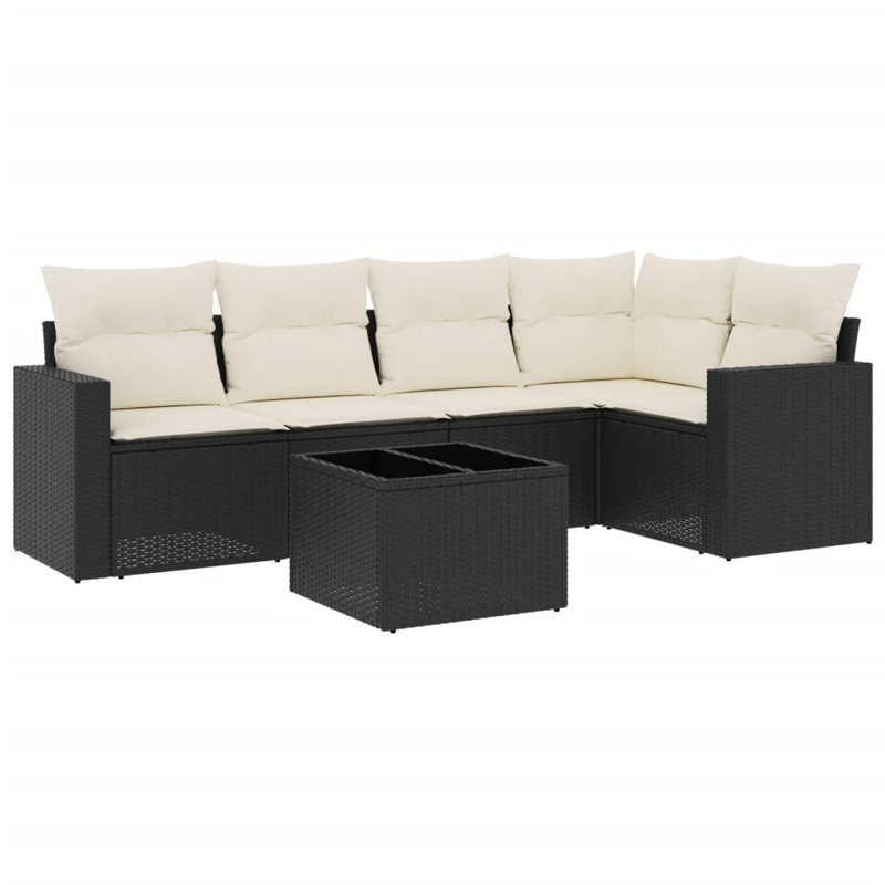 Ensemble de canapé de jardin Vidaxl - noir