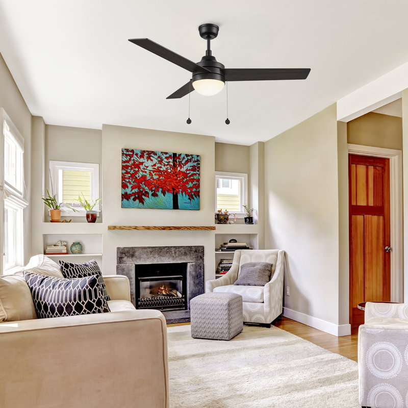 Ventilateur de plafond à chaîne avec 52 lumières Derf