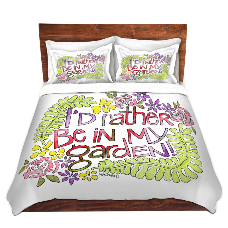 Ensemble de housse de couette In My Garden, 1 housse simple + 1 taie standard