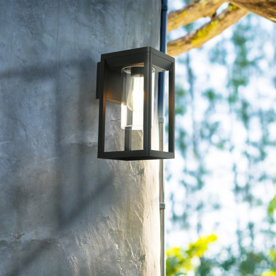 Fawe Black 27cm H Outdoor Flush Mount