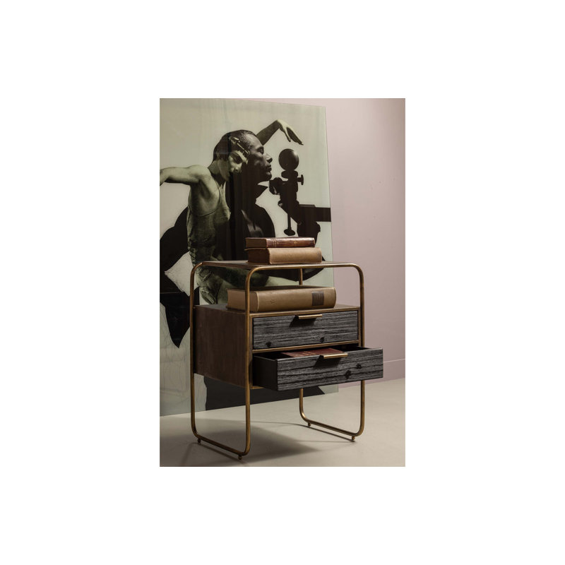 45cm W Iron Bedside Table