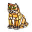 Cat 7" Lighted Art Glass Novelty Light