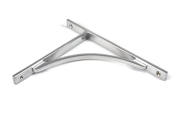 Apperley Shelf Bracket, 26cm H x 7.9cm W x 2cm D, Satin Chrome