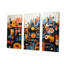 Fusion abstraite bleue et jaune, formes abstraites - Art mural abstrait-2090293941-2090293946