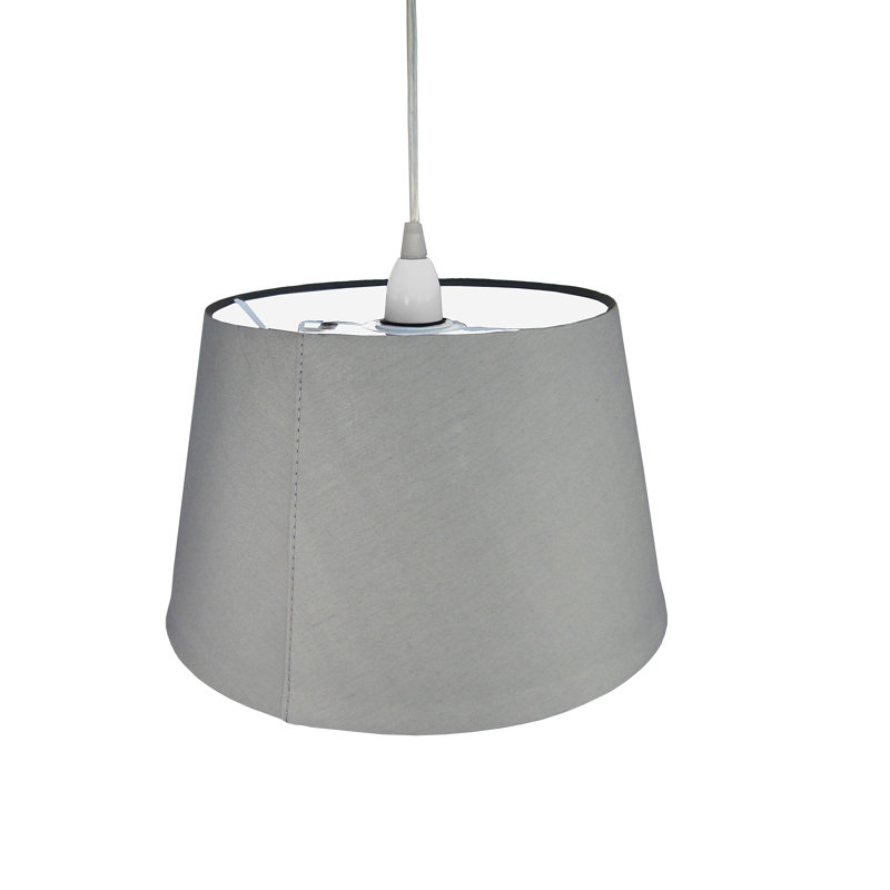 Cotton Empire Lamp Shade ( Clip On ), Grey, H16 x W25 x D25cm