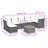 Vidaxl Garden Sofa Set Black, Cream White, Brown