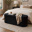 Le repose-pieds ovale pliable avec rangement en molleton en forme de peluche supporte un vestibule de 660 lb dans la chambre à coucher