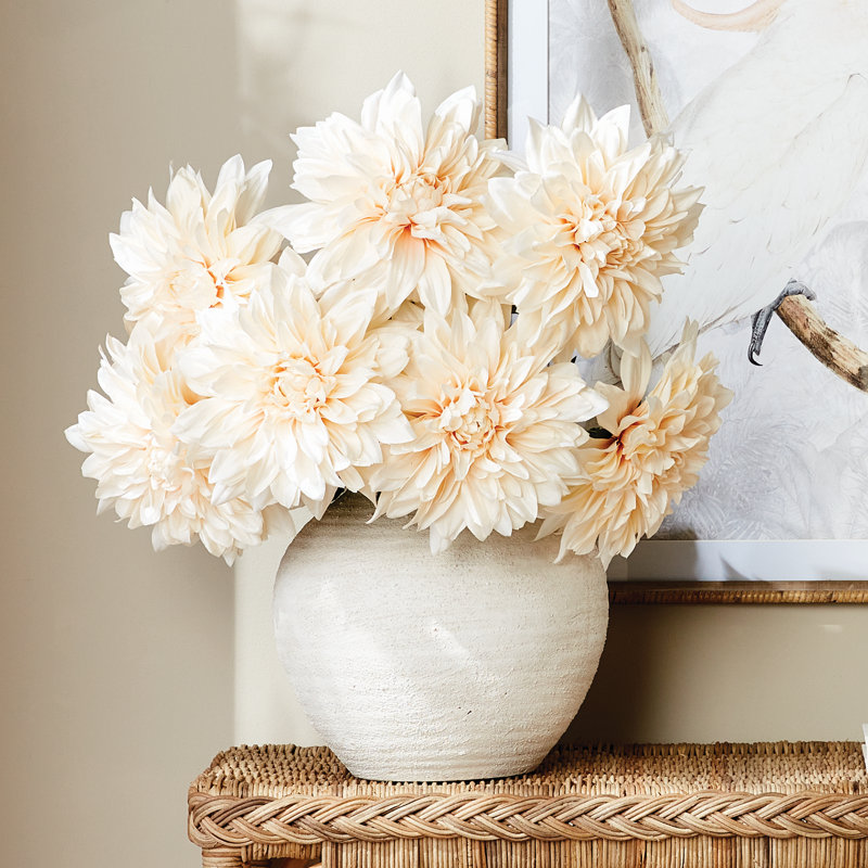 28-Inch Dahlia Stem, Cream