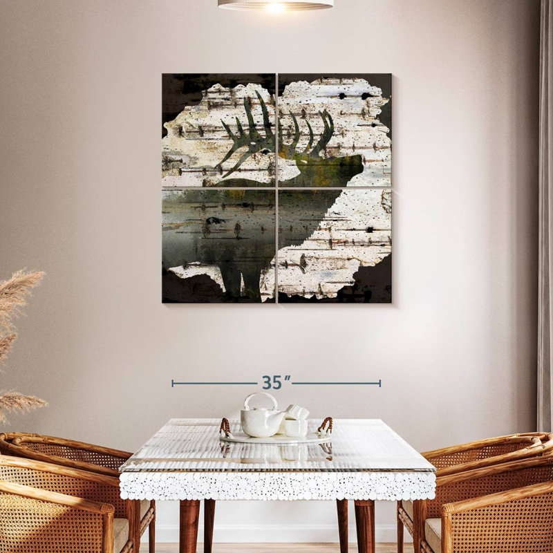 Brampt Birch Forest Deer, 38" H x 38" W