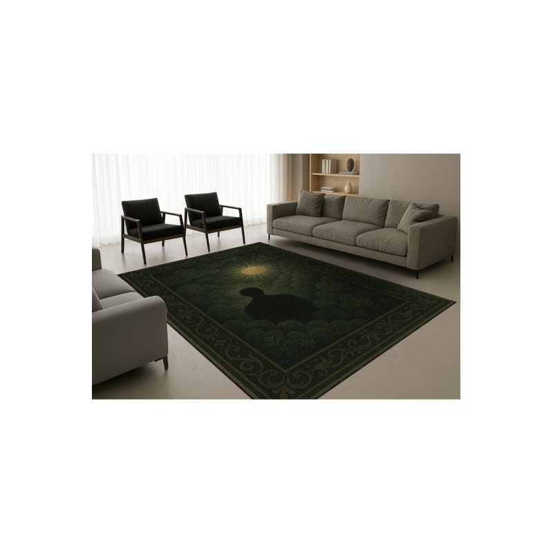Tapis vert Mosso, 2' x 2'11"