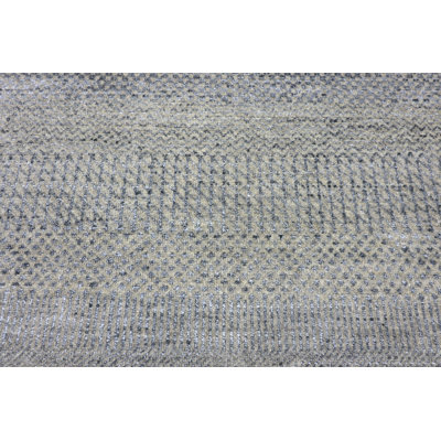Chemin de table gris noué à la main de haute qualité