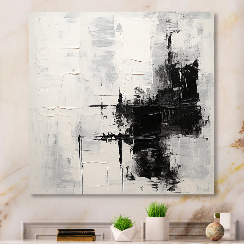 "Minimalisme scandinave harmonie Art I" sur métal, H 24 po x l 24 po x P 1 po